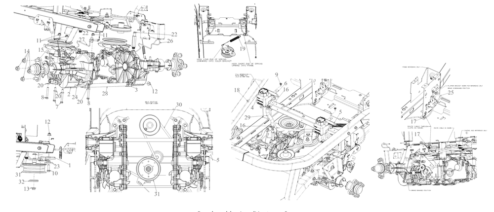 Drive 2 Diagram and Parts List for ZT2-60KW (17AIEAC5010)(2021) Cub Cadet Lawn Tractor